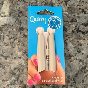 NEW Quirky Earbud Earphones Cord Wrap Light Grey iPod iPhone Gift